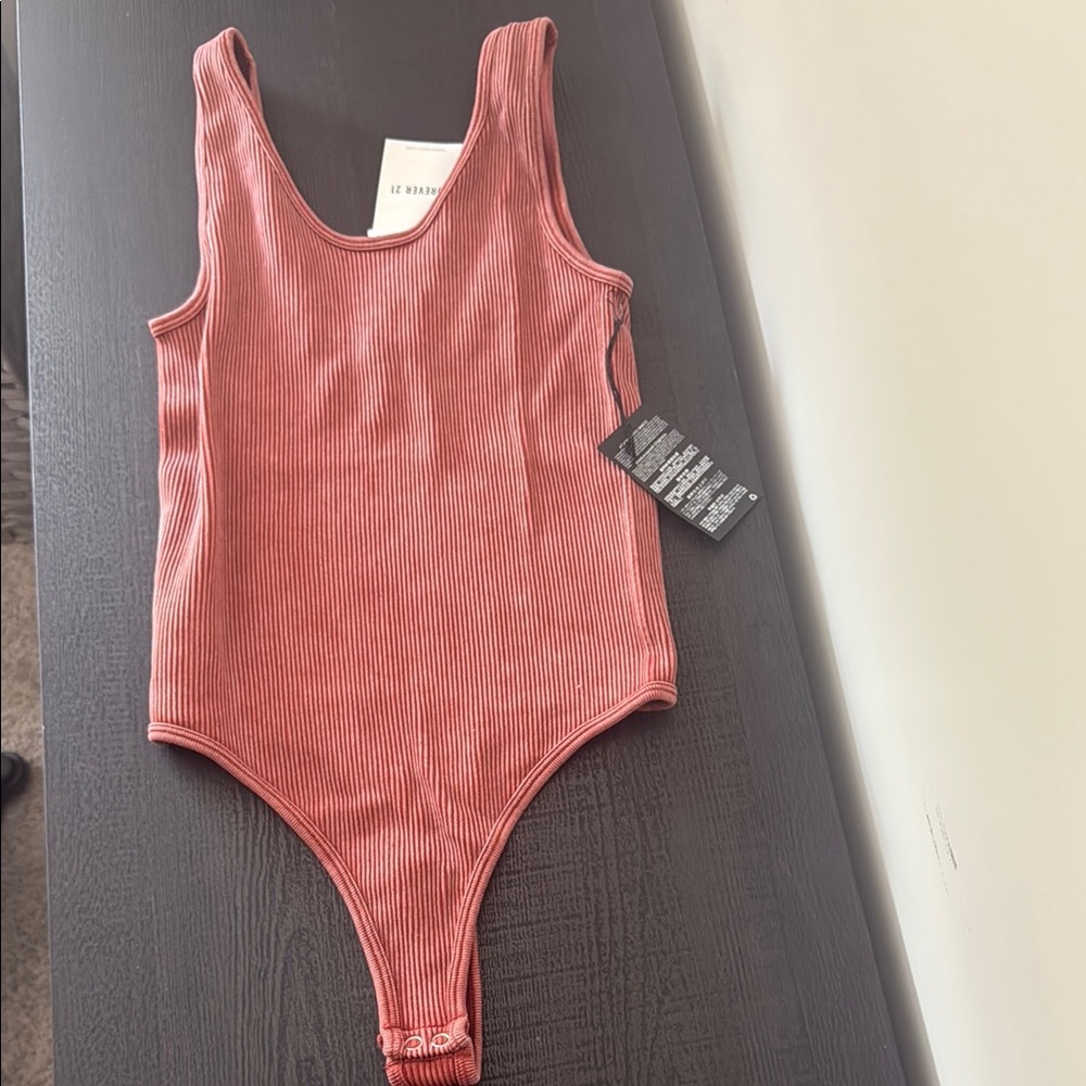 NWT F21 Ribbed One Piece - Rust